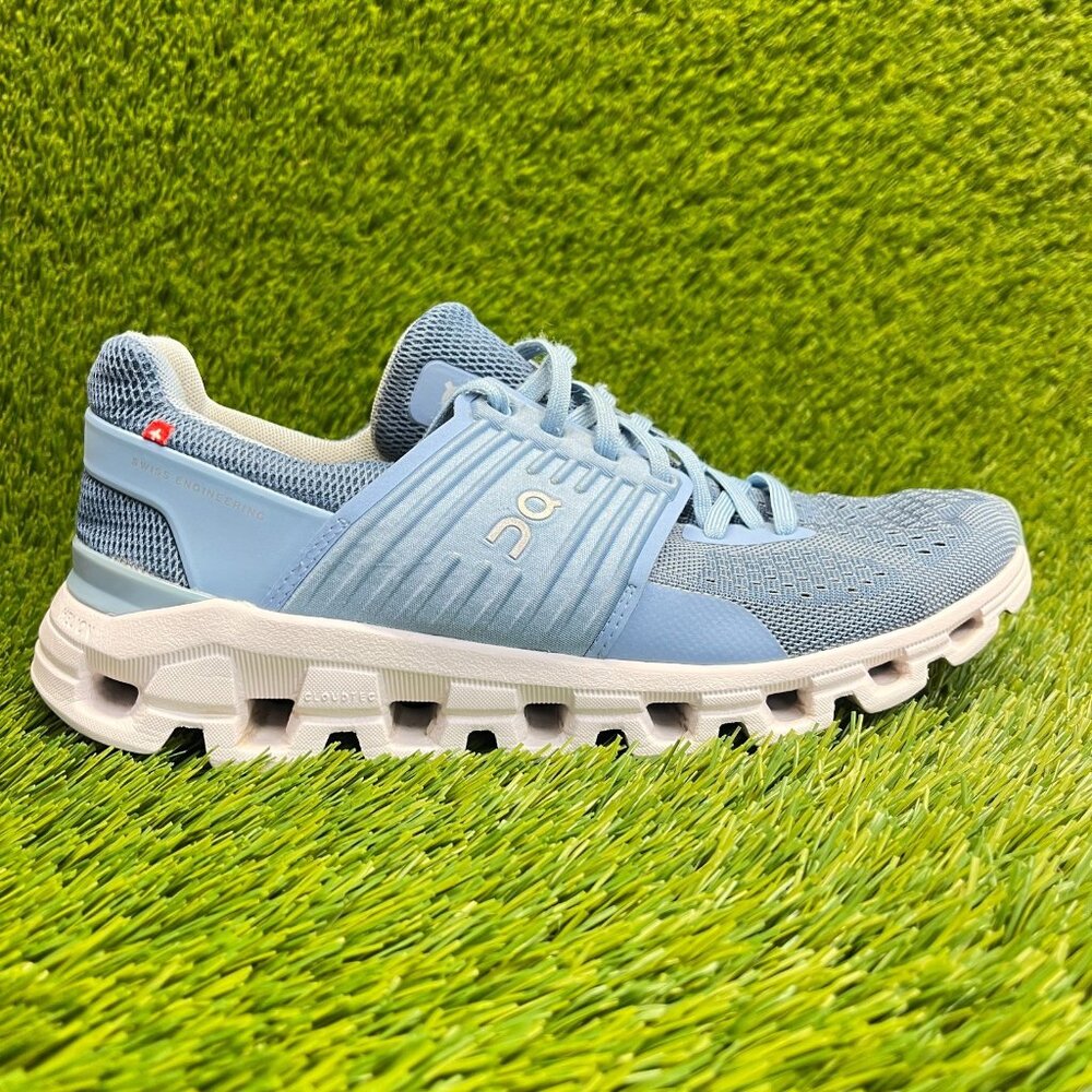 On Cloudswift Womens Size 8.5 Blue White Outdoor Running Walking Shoes Sneakers‎